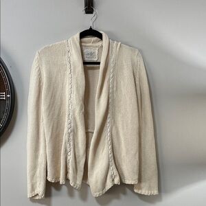 Angel Of The North Cream Women's cotton blend cardigan